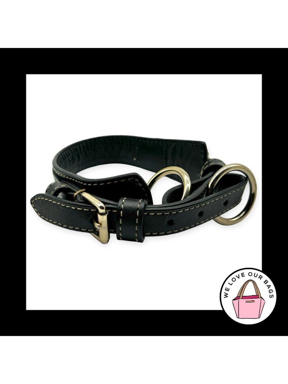 Vintage Y2K DOONEY & BOURKE BAG STRAP Replacement Purse Shoulder - Black Leather